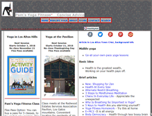 Tablet Screenshot of pamsyogafitness.com